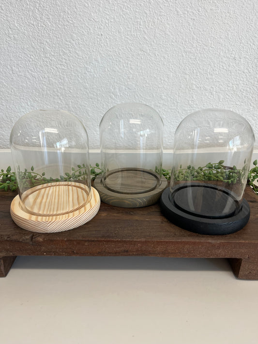 Wooden Glass Cloche