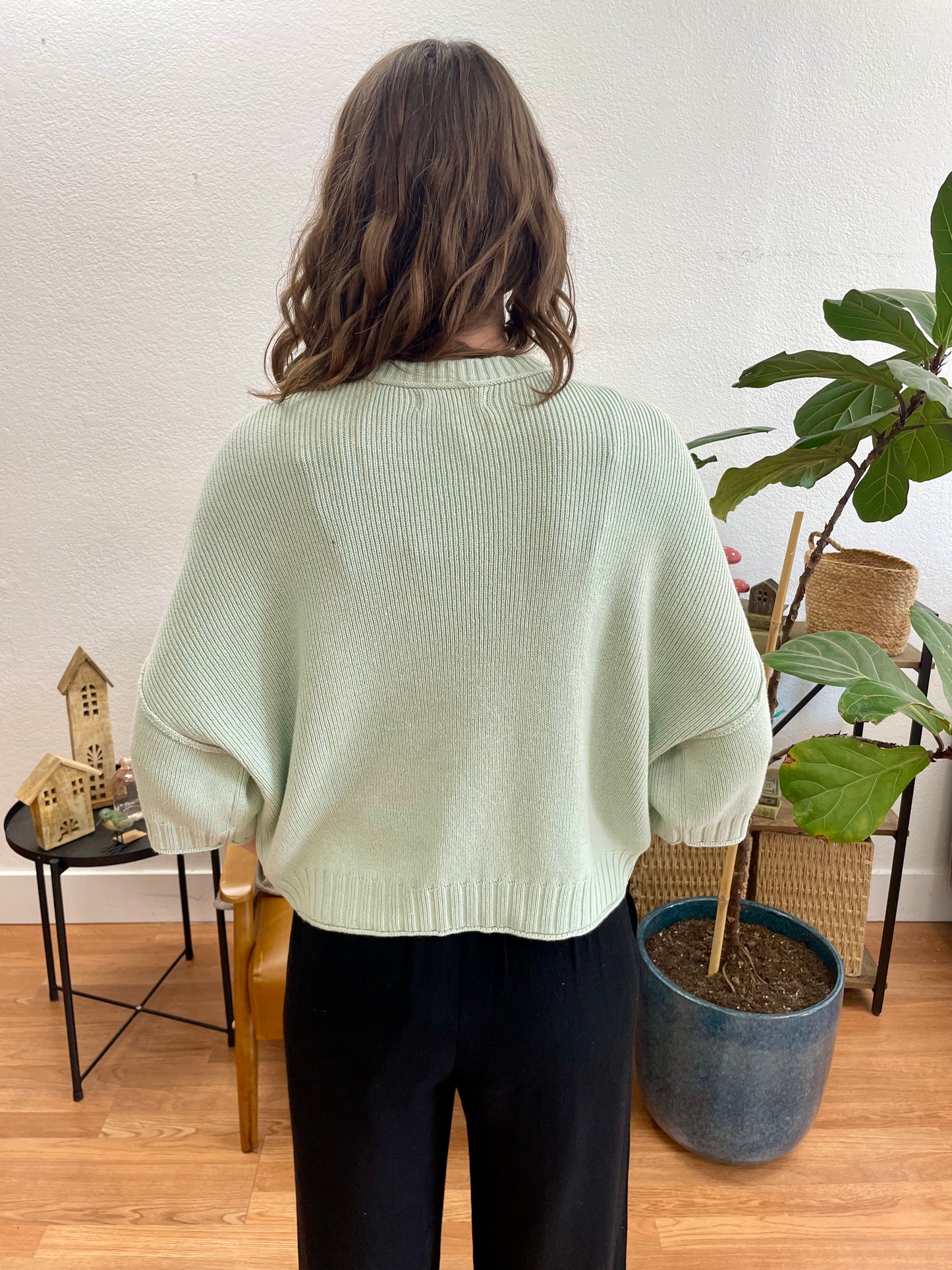 Mint Relaxed Sweater Top - Terra Cottage