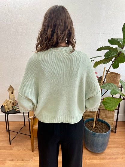 Mint Relaxed Sweater Top - Terra Cottage