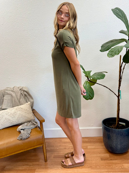 Dusty Olive Modal Dress