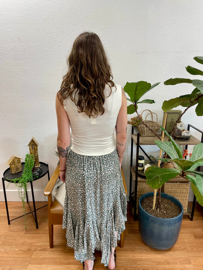 Flouncy Hem Skirt