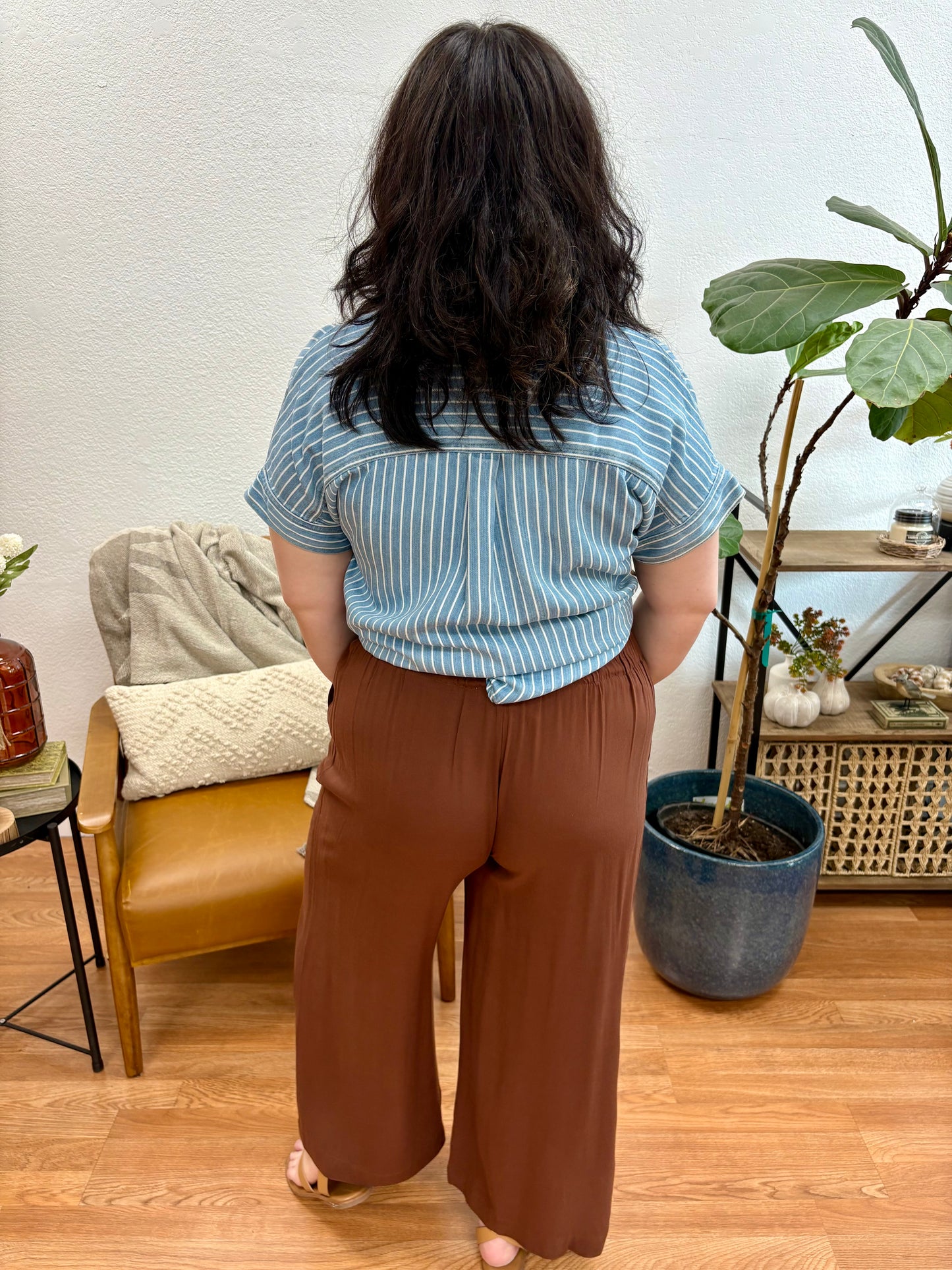 Chestnut High Waist Woven Pants