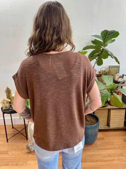 Brown Hacci Slub Tee