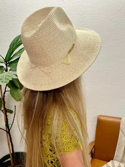 Ivory Panama Hat with Tassel