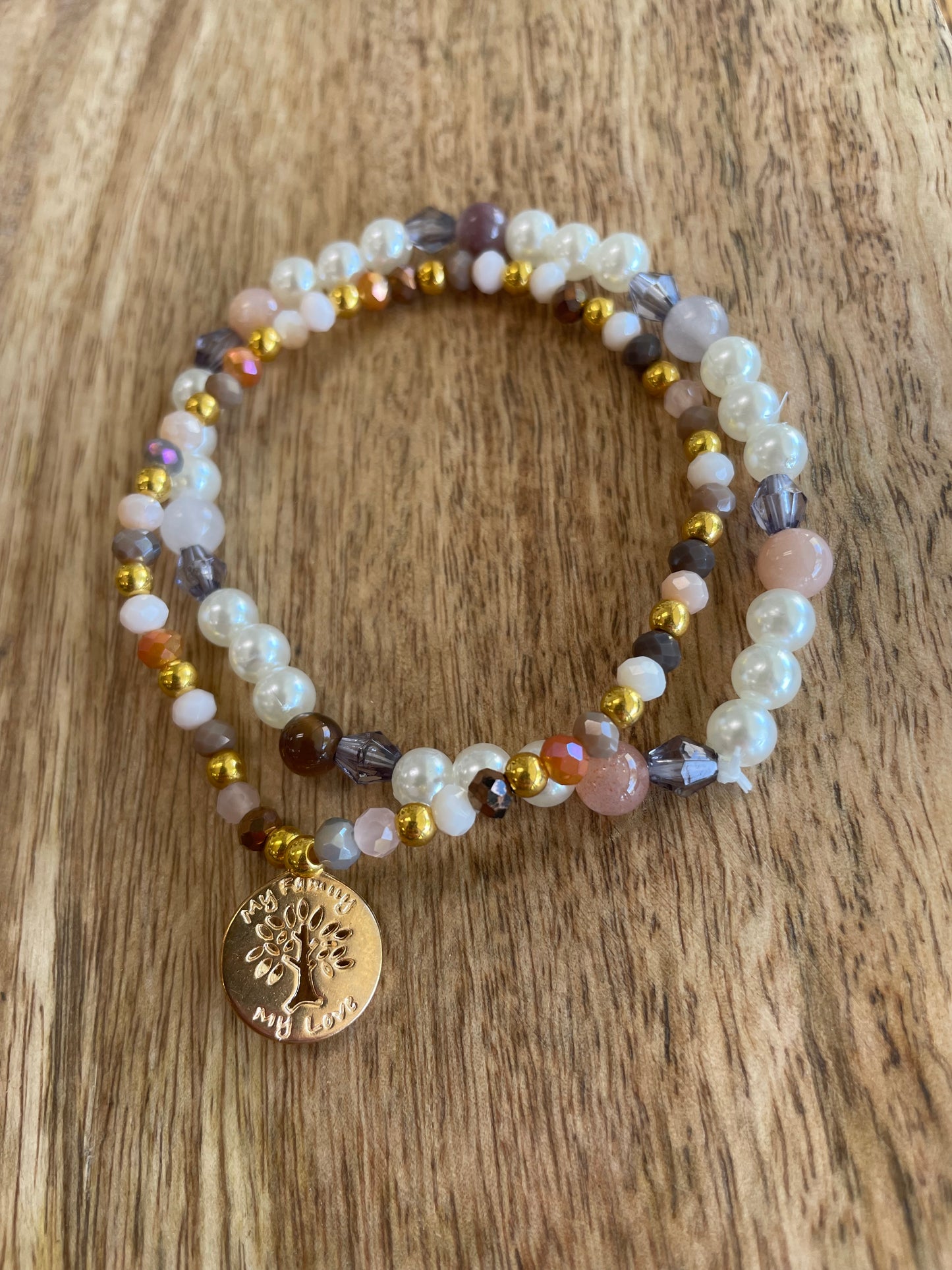 Handmade Family Charm Bracelet Set - Terra Cottage