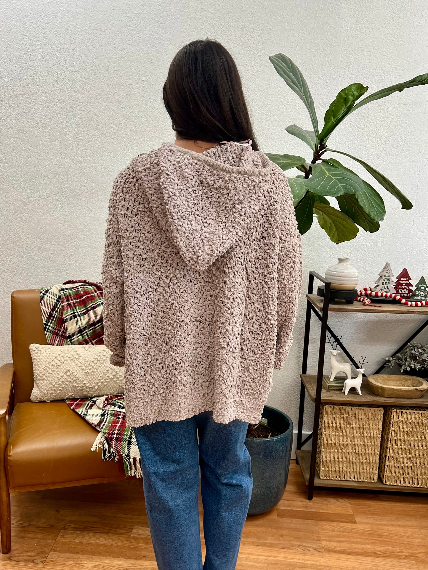 Taupe Popcorn Hoodie