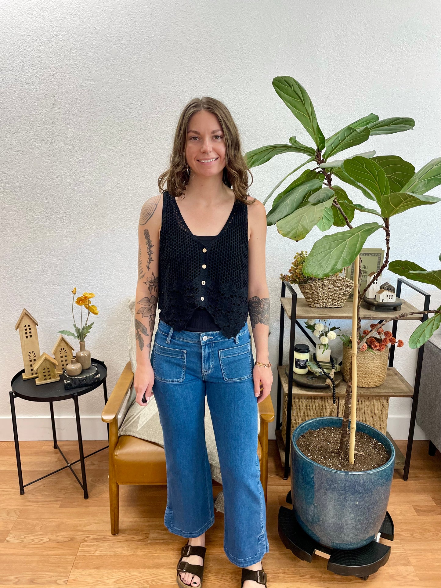 Mica Timber Mid Rise Crop Jeans