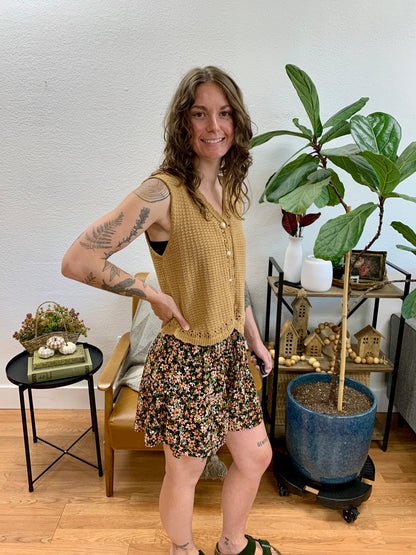 Black Floral Flouncy Shorts