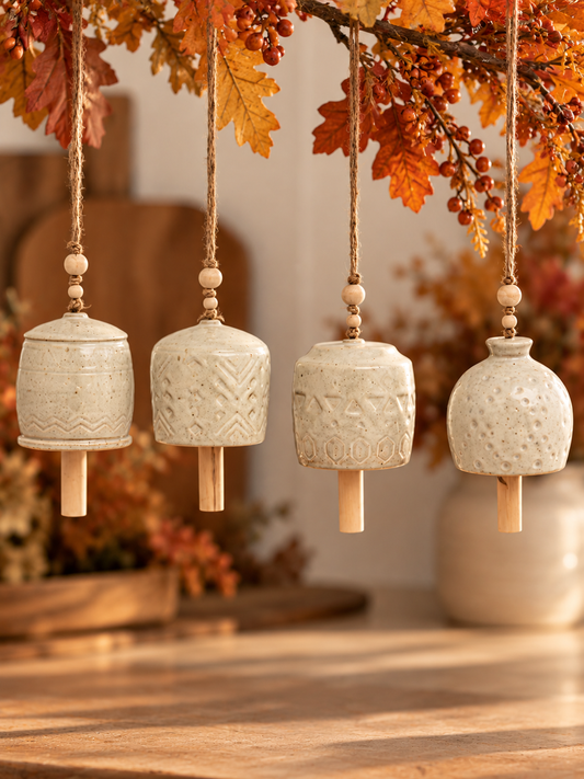 Cream Stoneware Bells