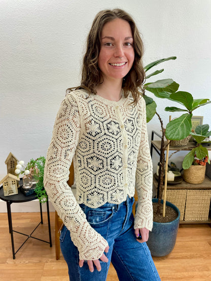 Geometric Crochet Sweater
