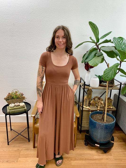 Nutshell Double Layer Short Sleeve Jumpsuit