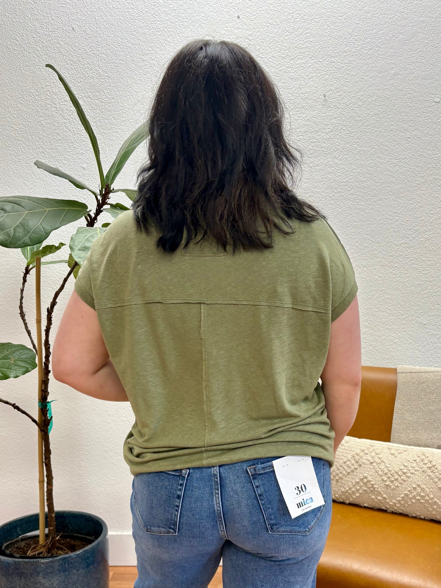Fern Linen Boxy Tee