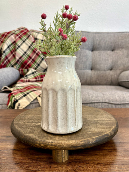 Off White Textured Vases