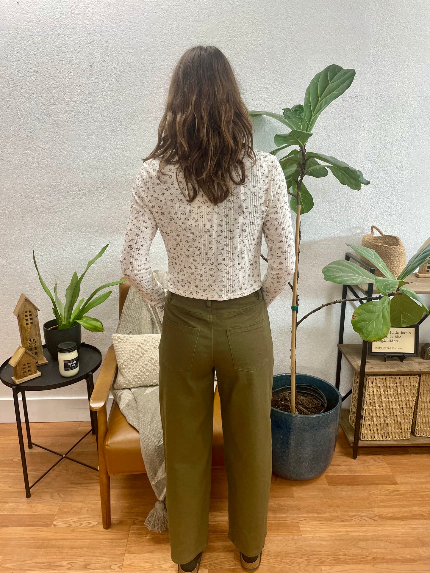 Olive Straight Leg Pants