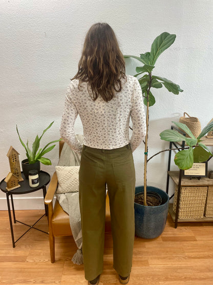 Olive Straight Leg Pants