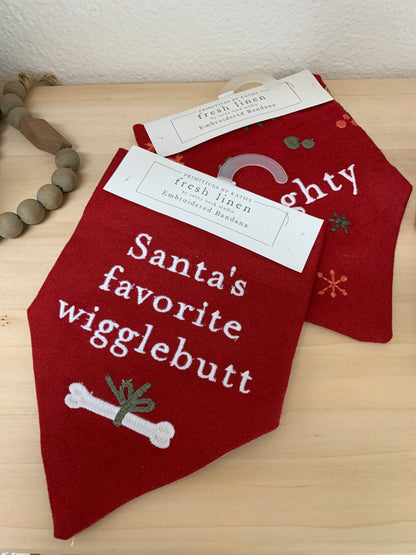 Large Pet Collar Holiday Bandana