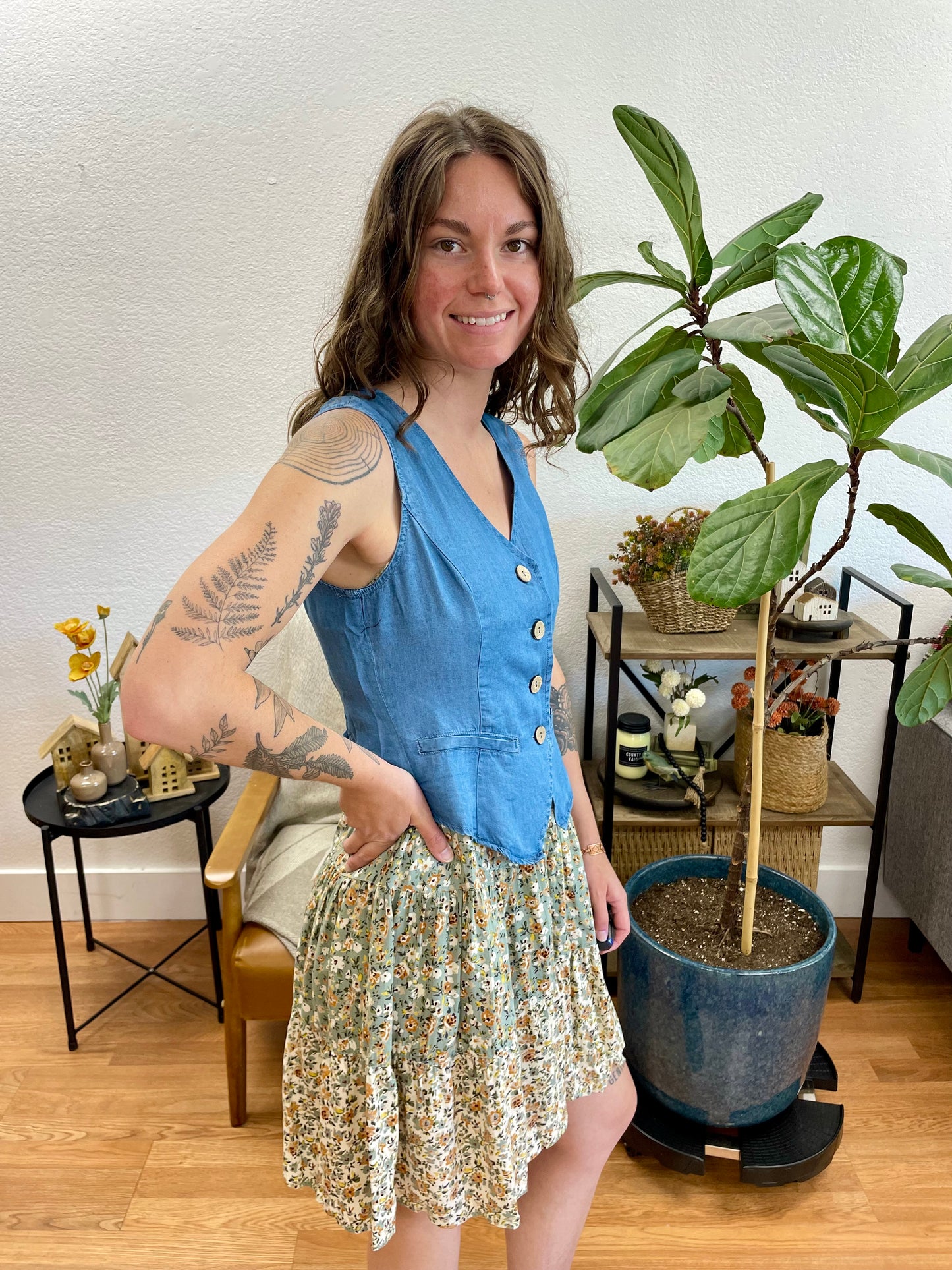 Chambray Vest