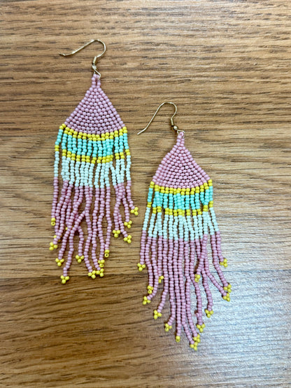 Beaded Mosaic Earrings