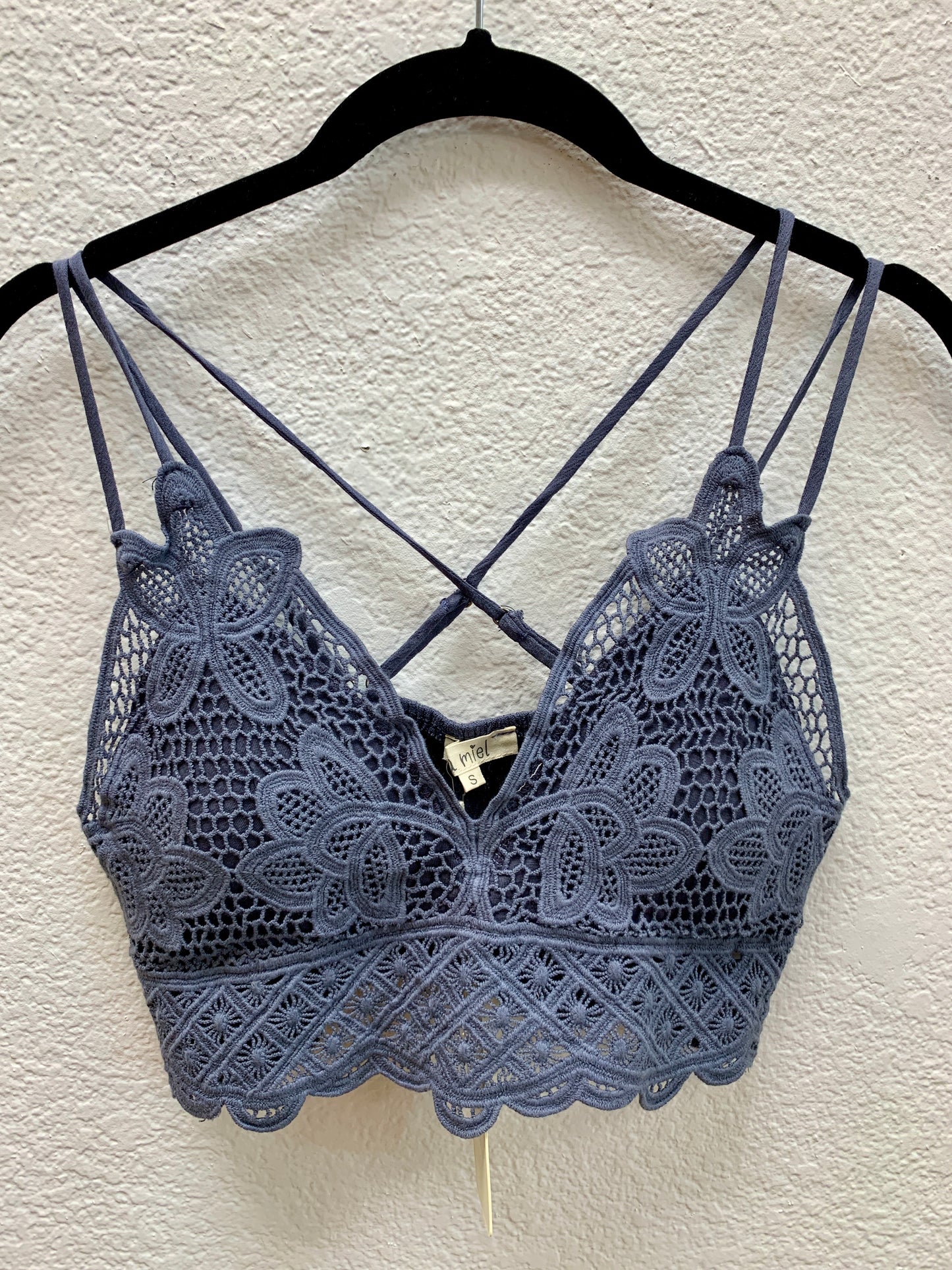 Carbon Padded Lace Bralette