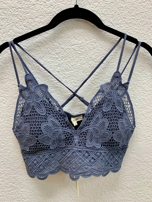 Carbon Padded Lace Bralette