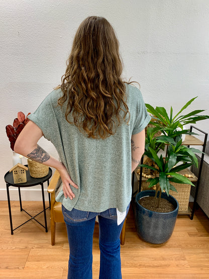 Jade Soft Melange Tee