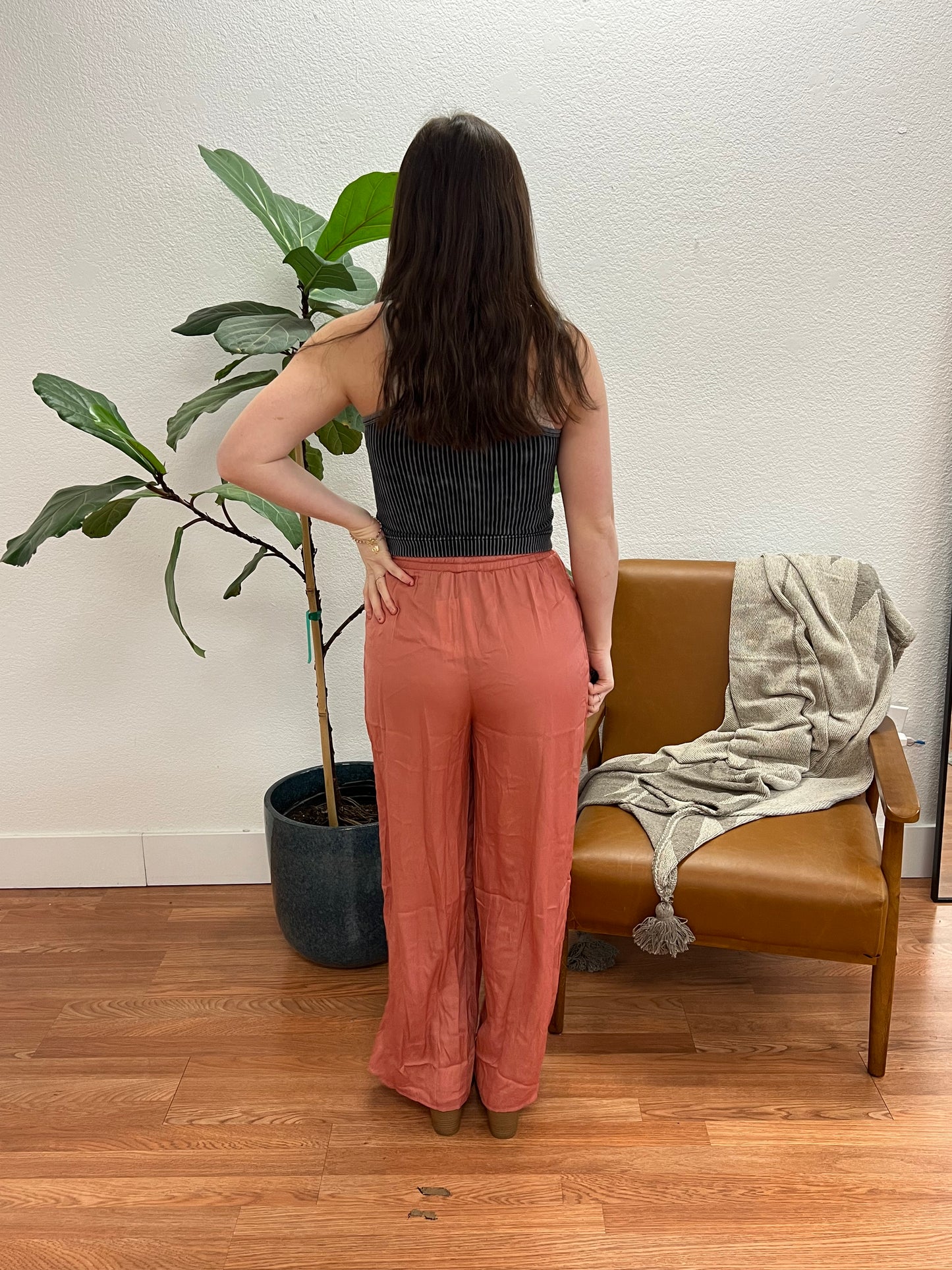 Clay Silky Pull On Pants