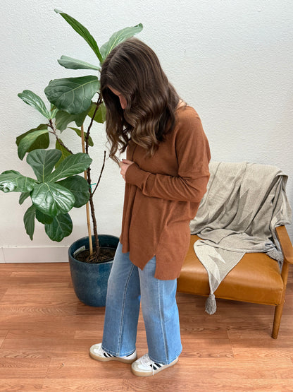 Deep Camel Viscose Sweater