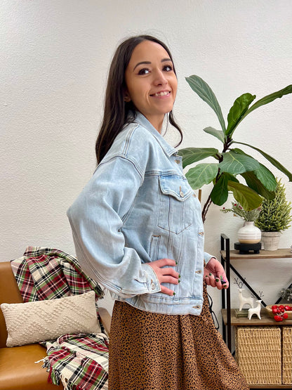 Drop Shoulder Denim Jacket