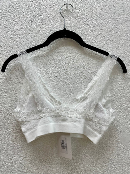 White Lace Trim Padded Bralette