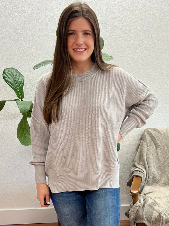 Slouchy Dove Grey Sweater