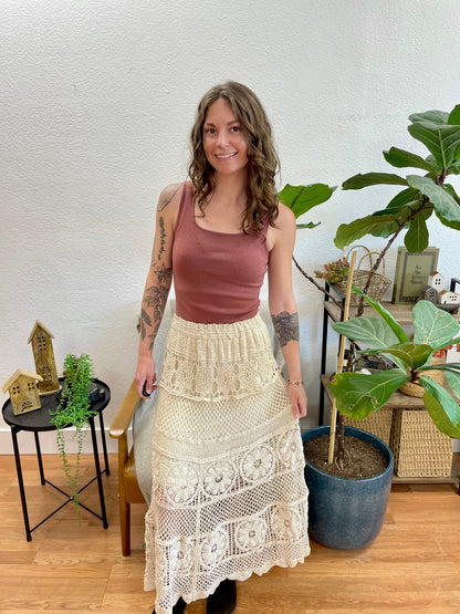 Lace Midi Skirt
