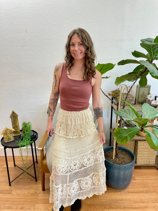 Lace Midi Skirt