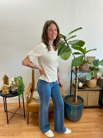 Mica Medium Wash Wide Leg Jeans