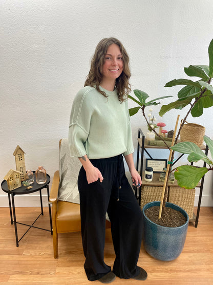 Black Linen Pants - Terra Cottage