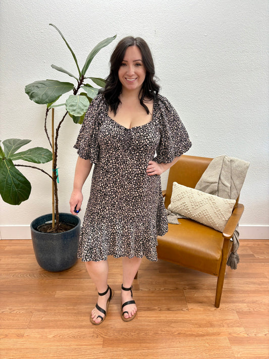 Black Hanky Hem Dress