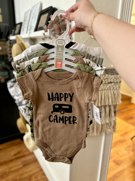 Happy Camper Baby Onesie Set