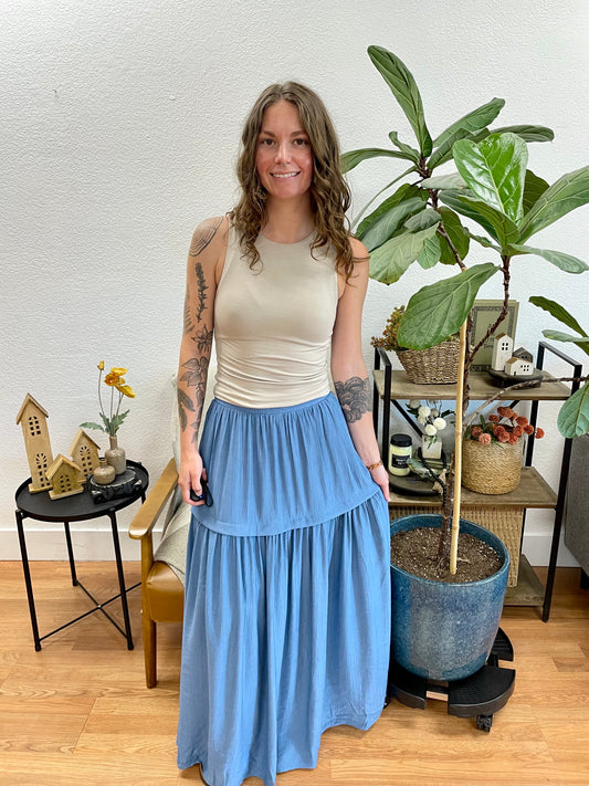 Denim Midi Skirt
