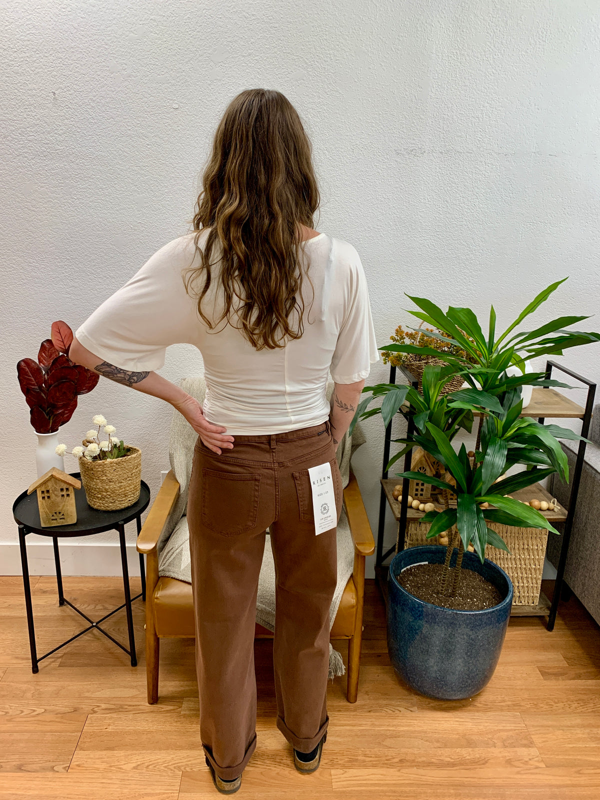 Cocoa Mid Rise Barrel Jeans