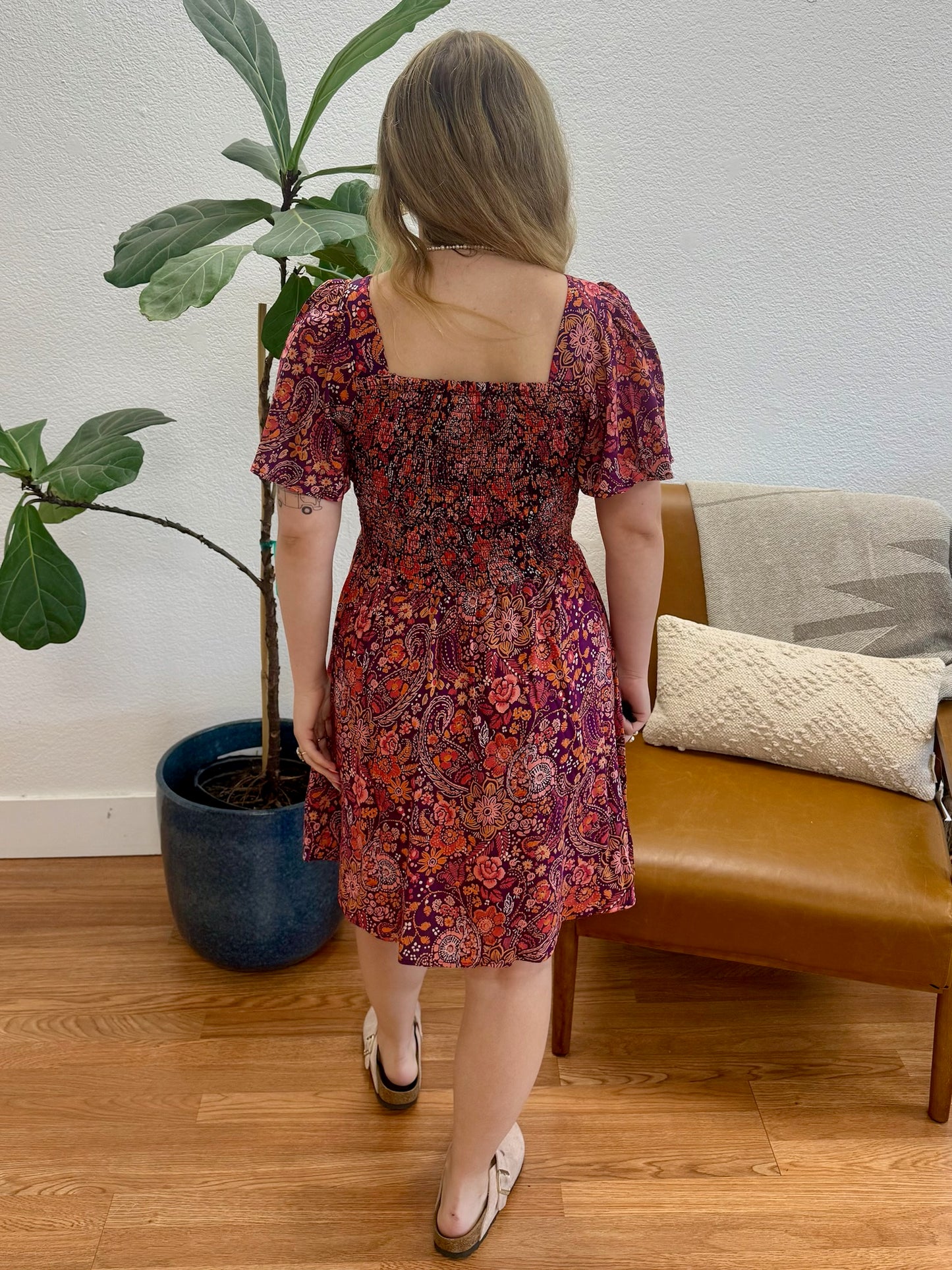 Berry Twist Cut Out Dress