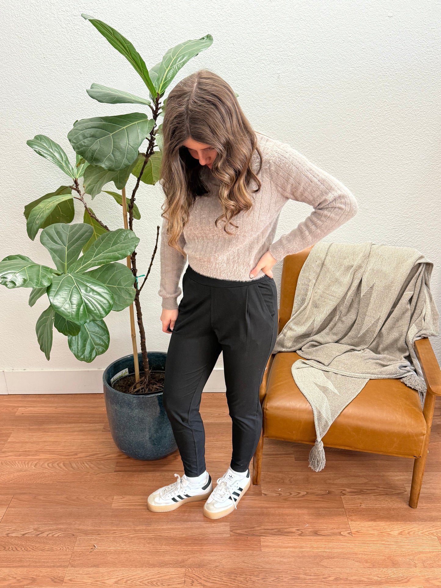 Black Stretch Cozy Pants