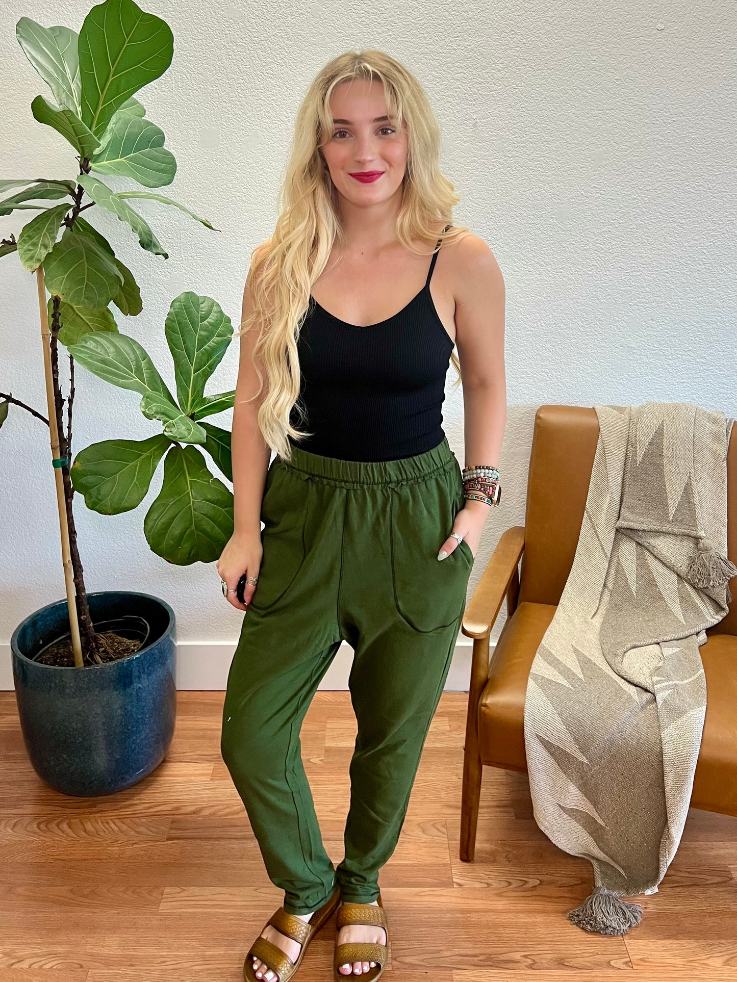 Olive Weekend Morning Lounge Pants