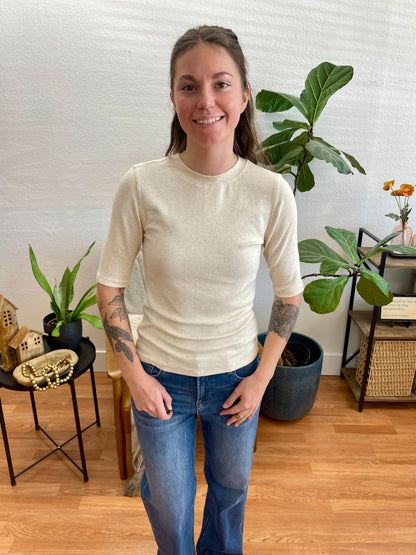 Oatmeal Modal Ribbed Top