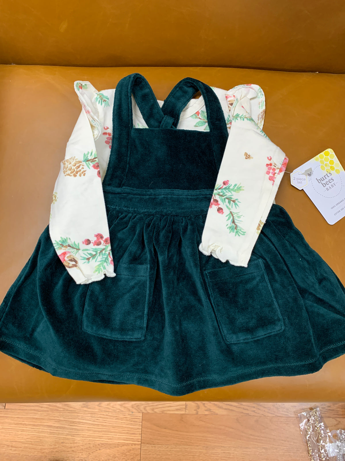 Winter Birds Baby Dress Set