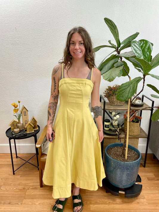 Yellow Fit & Flare Dress