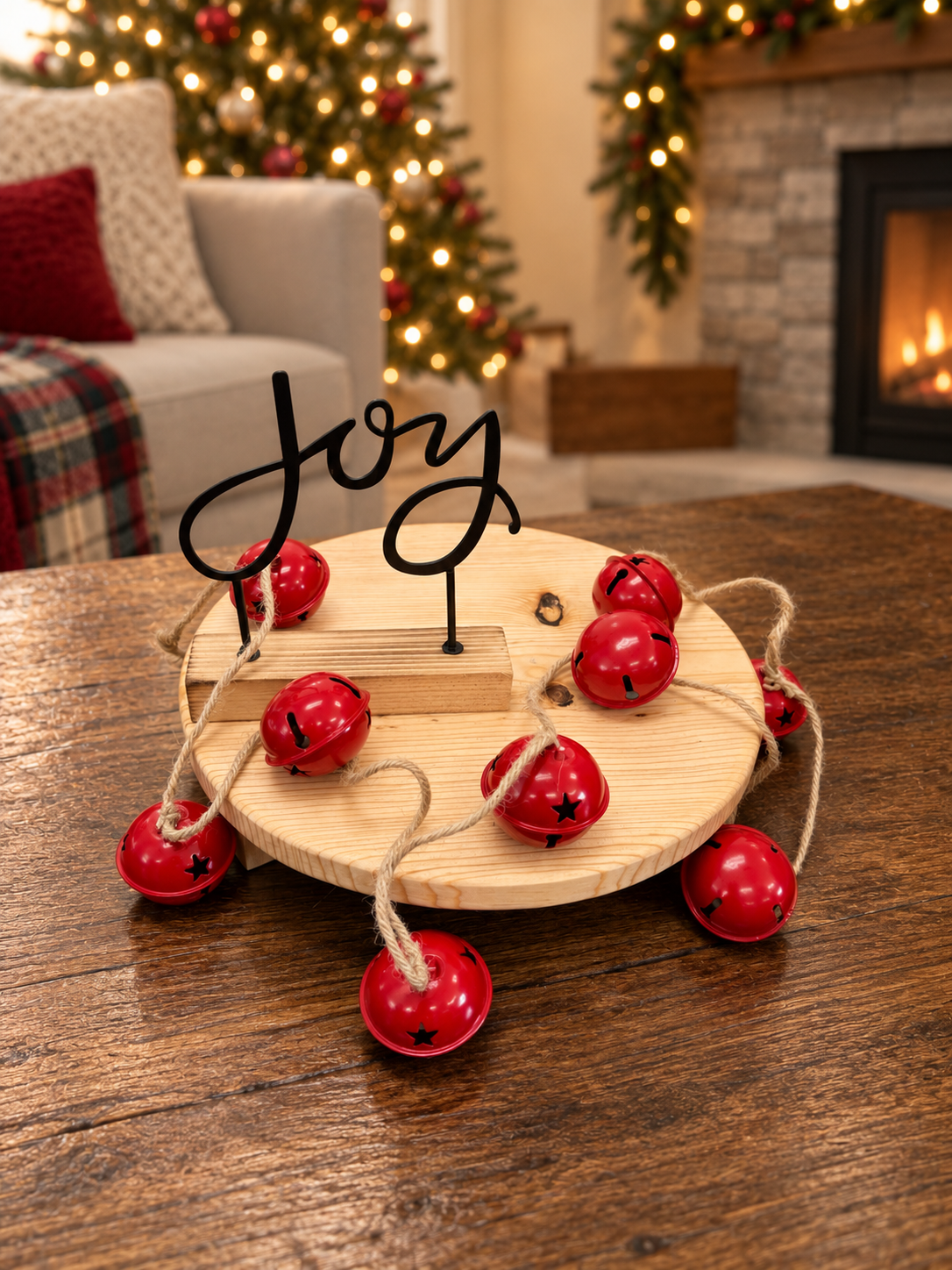 11” Handmade Pine Pedestal Tray Riser