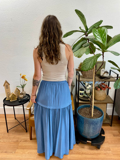 Denim Midi Skirt