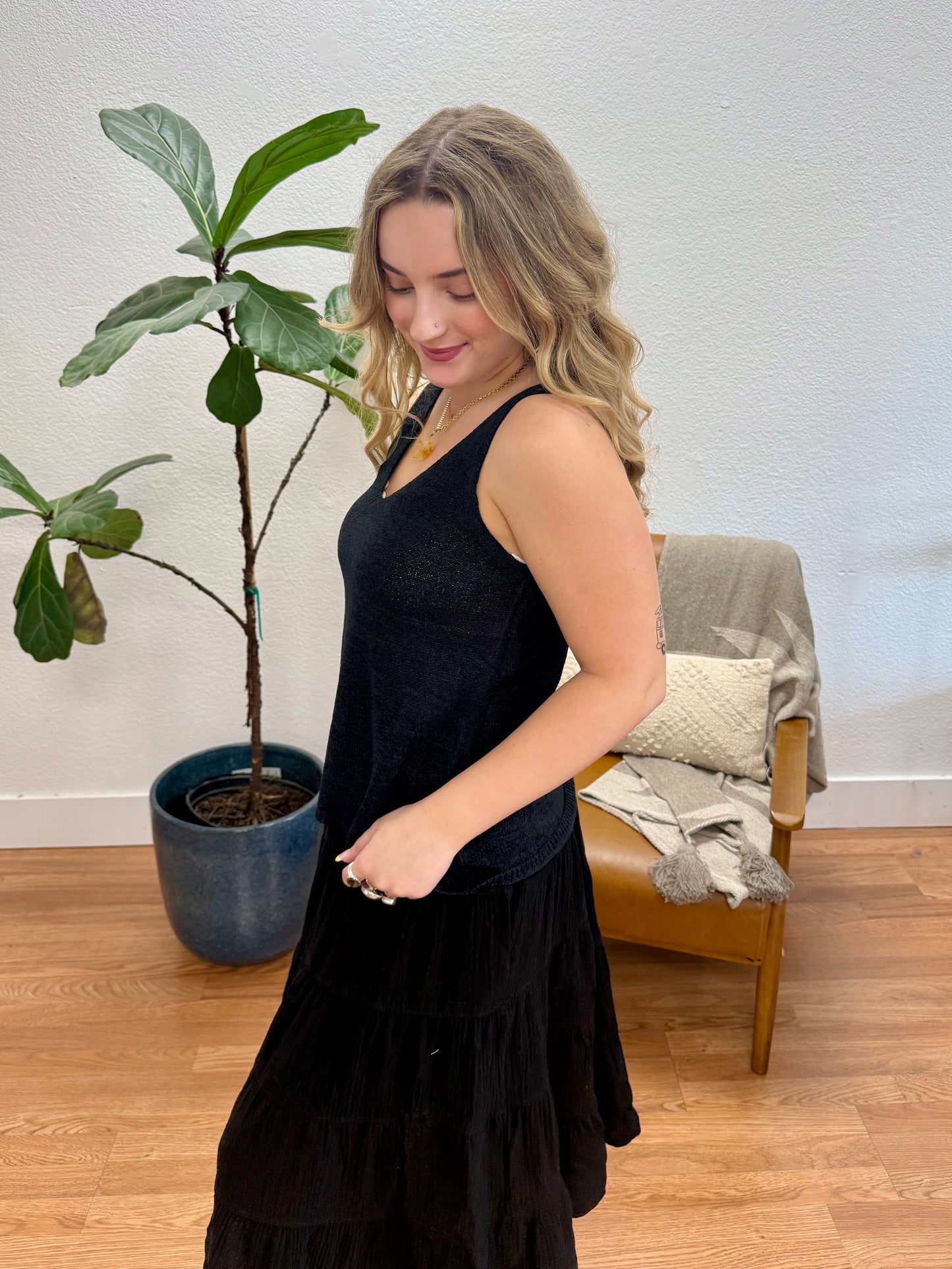 Black Knit Tank