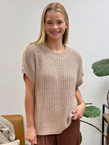 Ash Mocha Round Neck Sweater