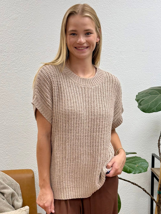 Ash Mocha Round Neck Sweater