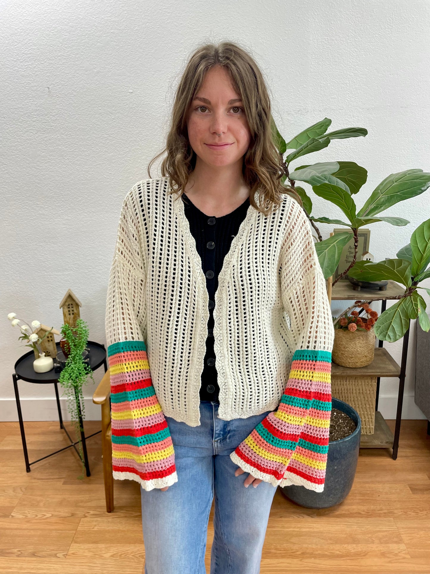 Bold Crochet Cardigan
